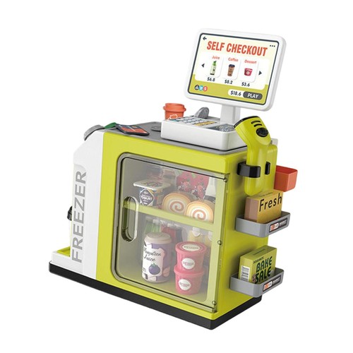 Kids register toy - kids, supermarket